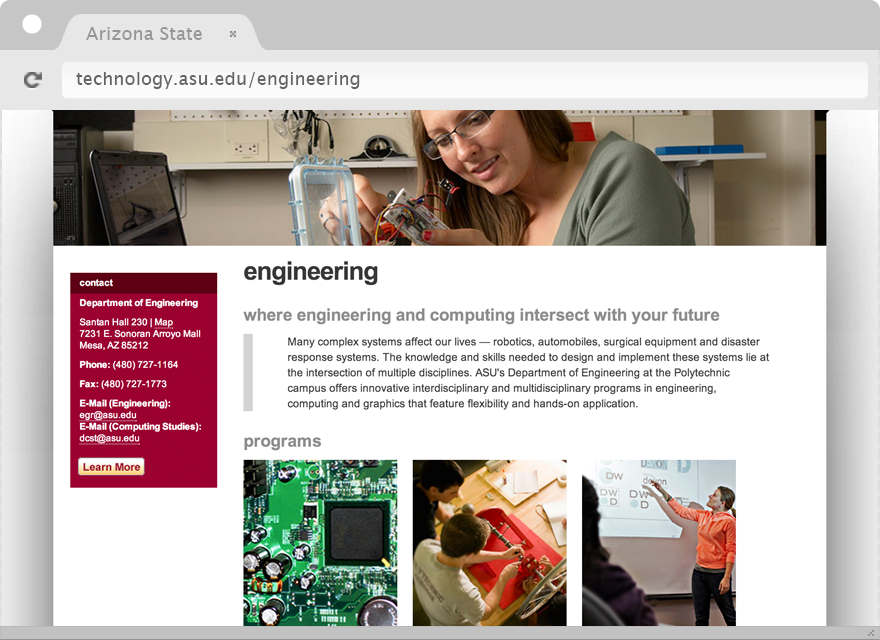 ASU Engineering page